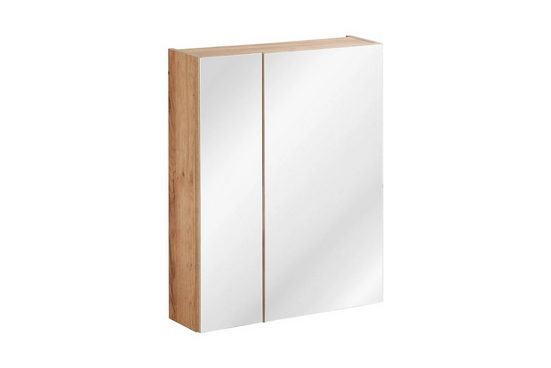 Badezimmer Spiegelschrank - Capri Oak - Hochwertiges Design für ein elegantes Ambiente - Milaros Markt