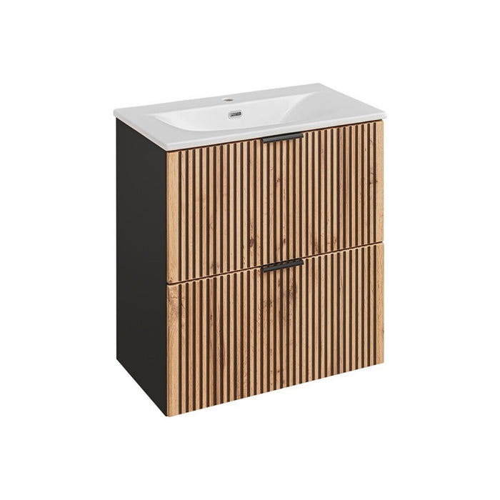 Badmöbel-Set BM175 - Xilo X - Wotan Oak / Gray Rock