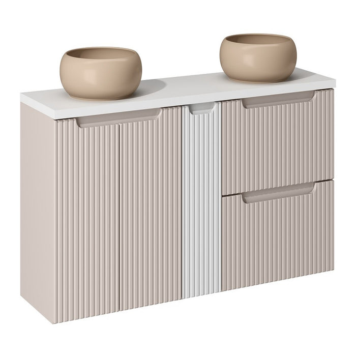 Badmöbel-Set BM149 - Nova Cashmere N - Kaschmir Matt / Coast Evoke Eiche