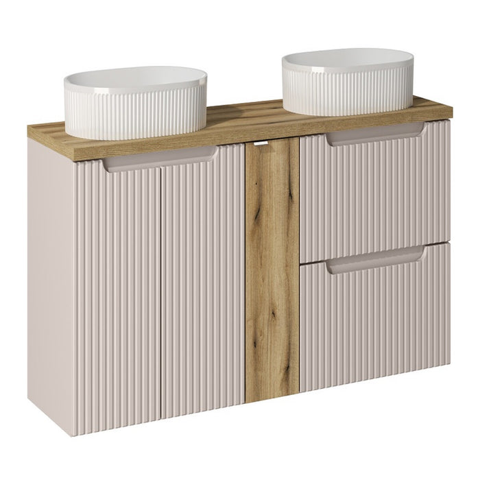 Badmöbel-Set BM147 - Nova Cashmere N - Kaschmir Matt / Coast Evoke Eiche