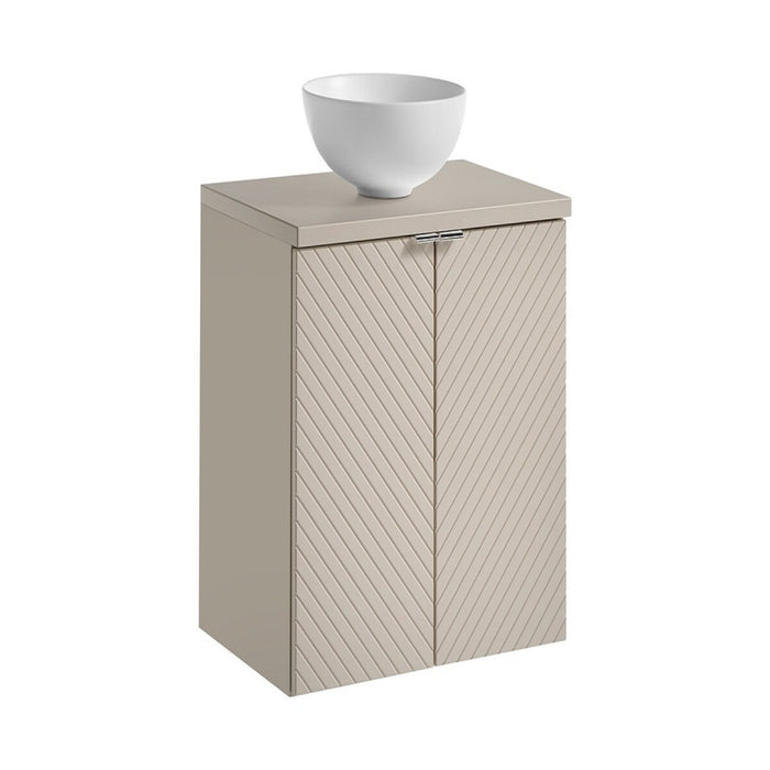 Badmöbel-Set BM285 - Viva Cashmere V - Kaschmir Matt/ Evoke Eiche