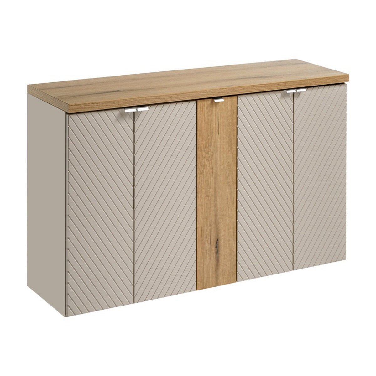 Badmöbel-Set BM275 - Viva Cashmere V - Kaschmir Matt/ Evoke Eiche