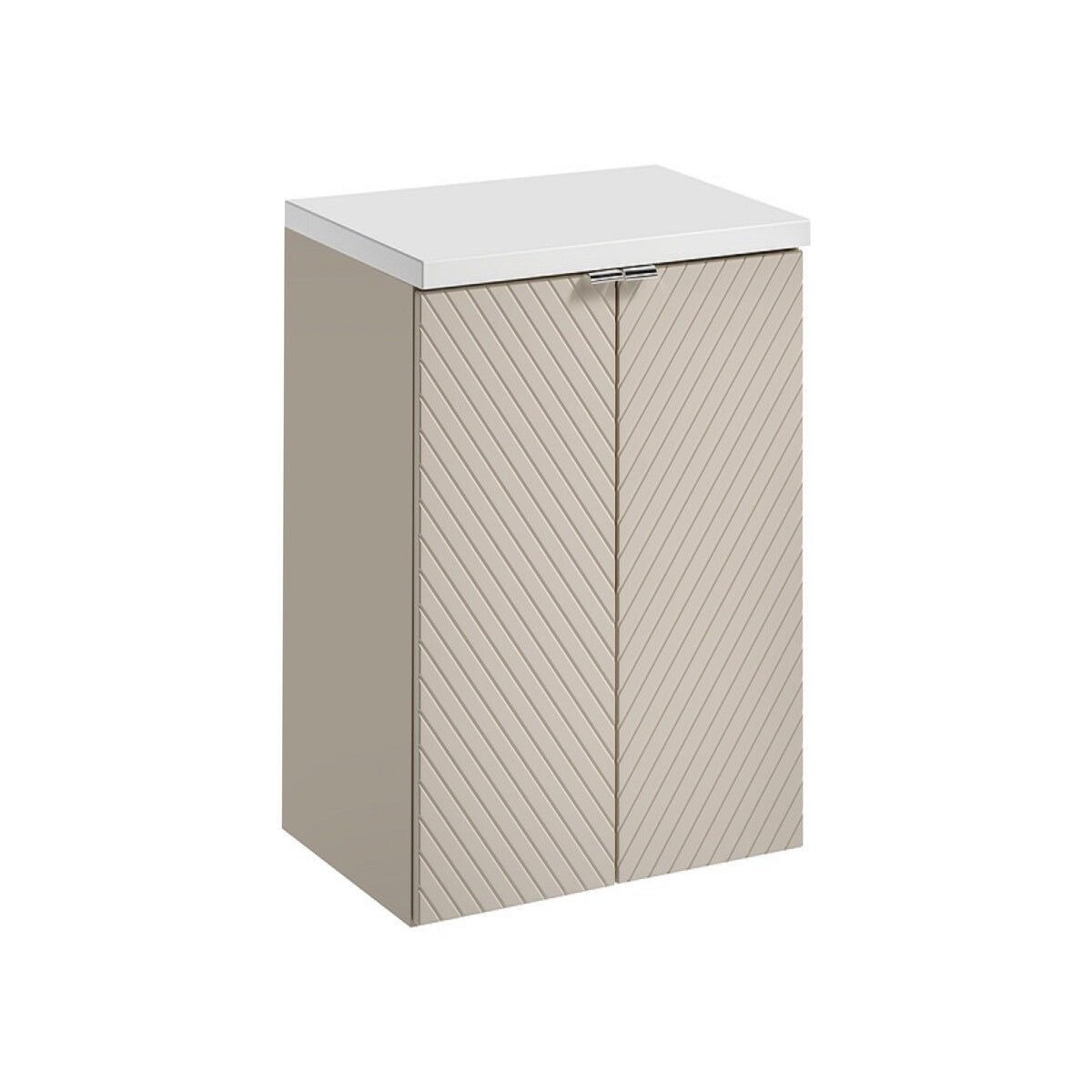 Waschbeckenunterschrank 60 cm BM283 - Viva Cashmere V - Kaschmir Matt/Weiß Matt