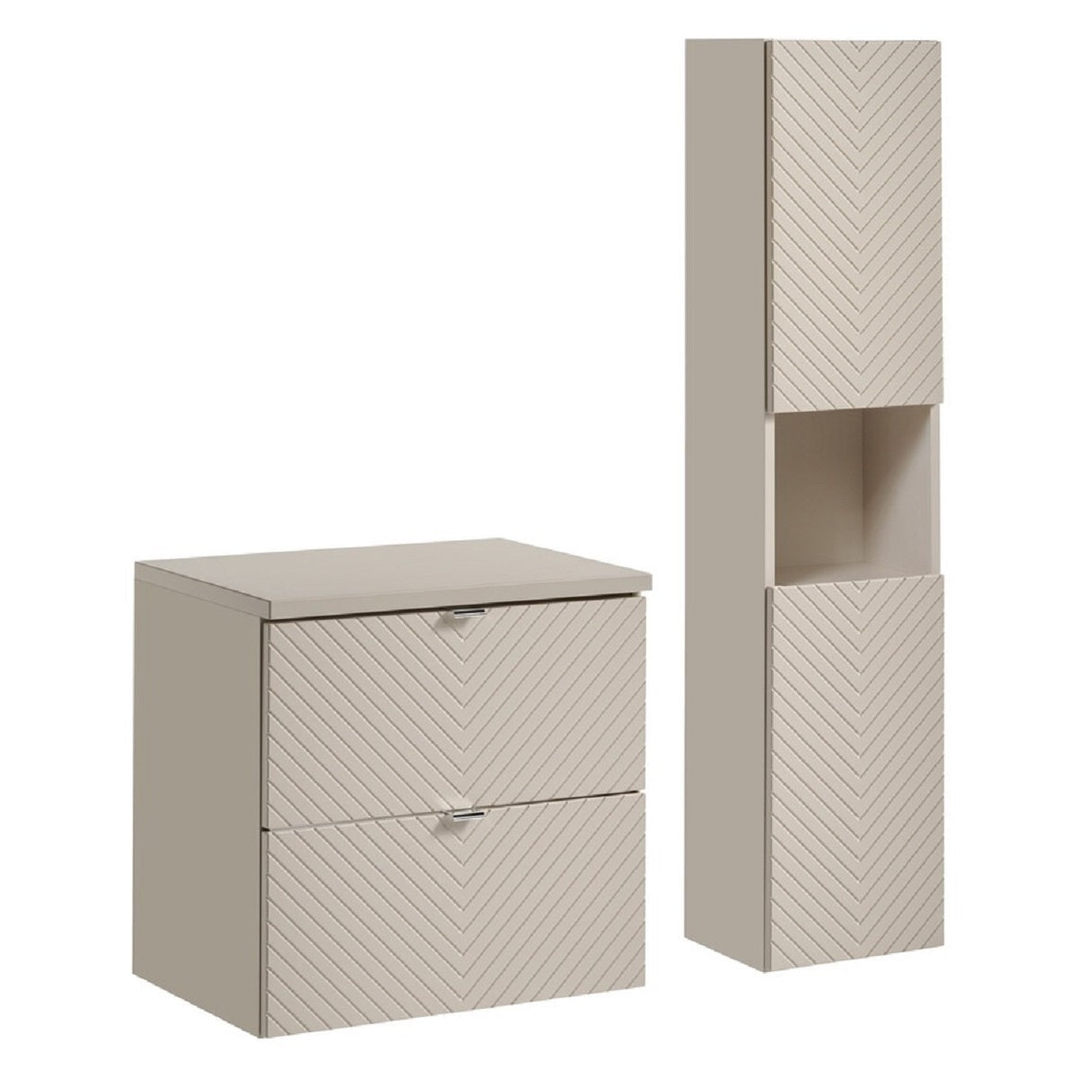Badmöbel-Set BM270 - Viva Cashmere V - Kaschmir / Matt