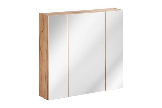 Badezimmer Spiegelschrank - Capri Oak - Elegantes Design mit praktischen Ablagen. - Milaros Markt
