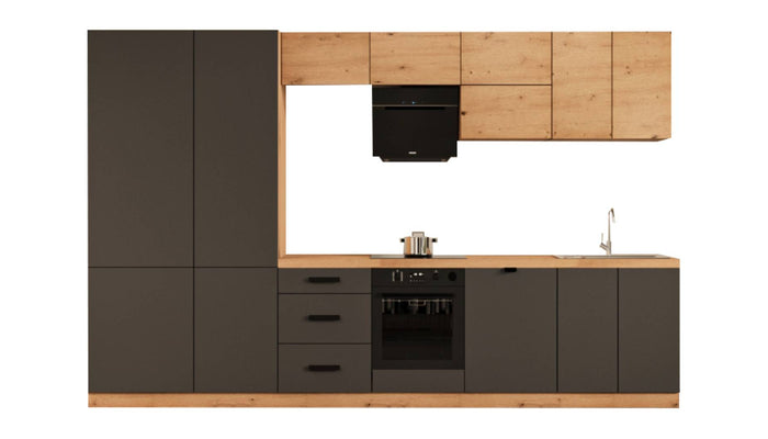 Küchenzeile - Langen KL19-M360 - Grau / Artisan Eiche