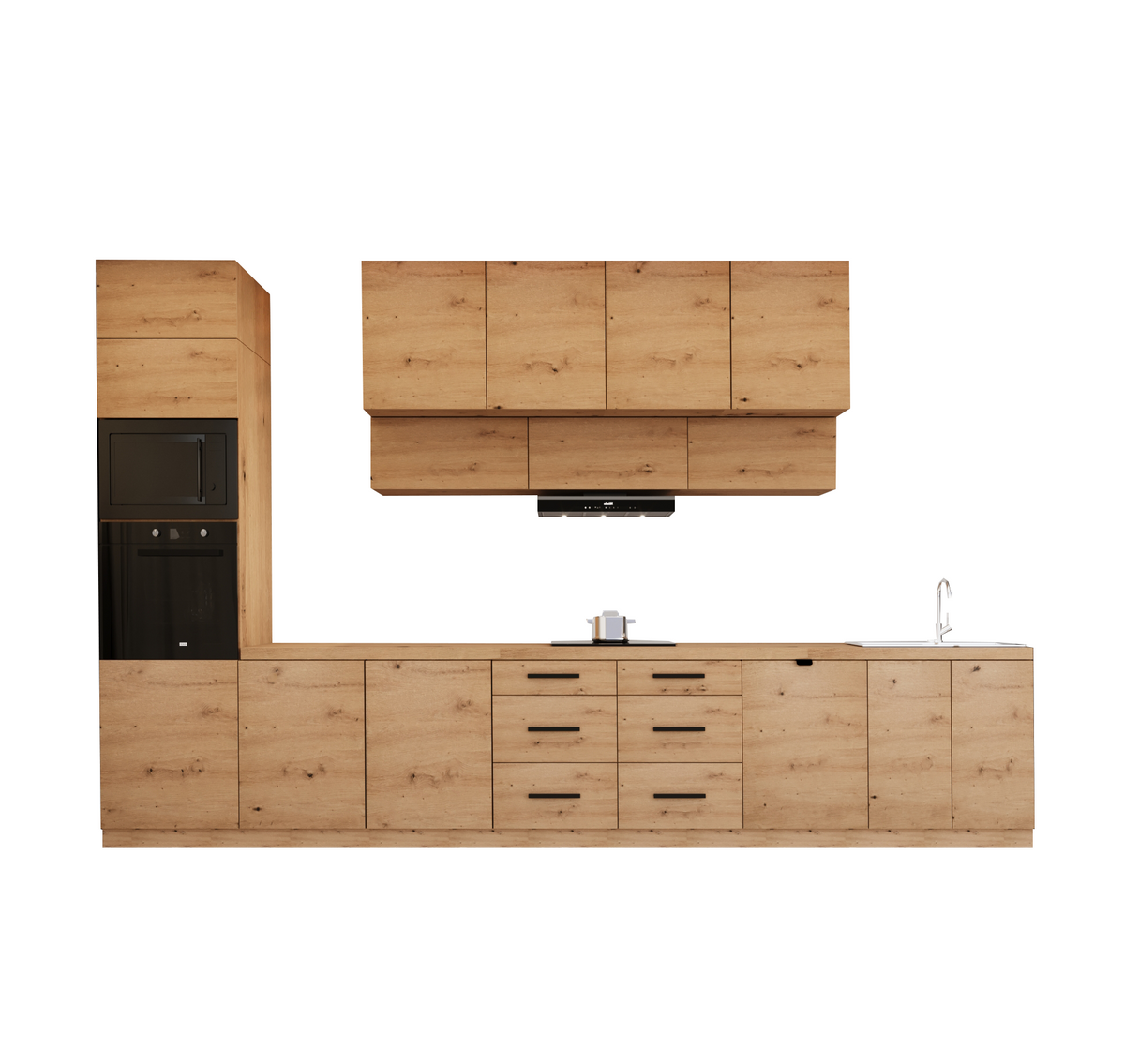 Küchenzeile - Langen KL8-M440 - Artisan Eiche