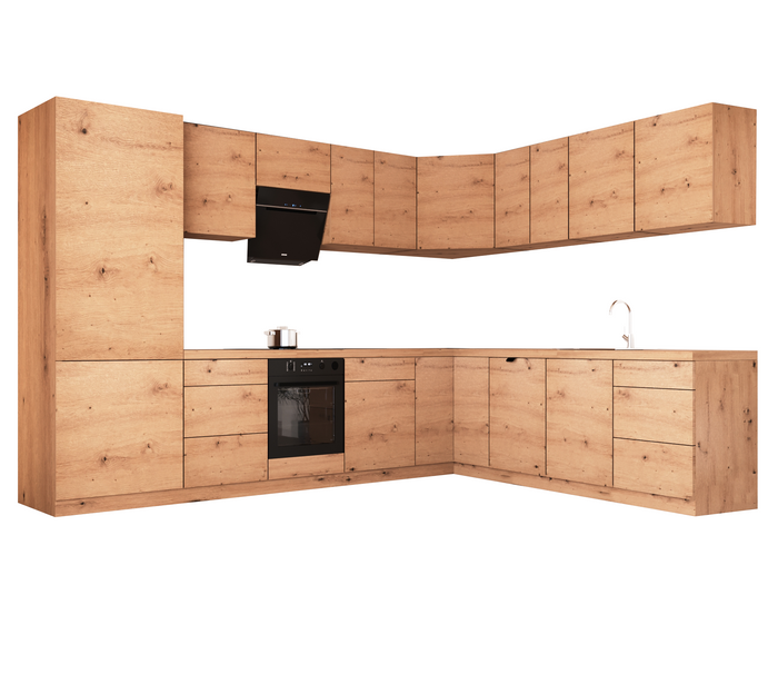 Winkelküche - Langen KL14-M320- Artisan Eiche