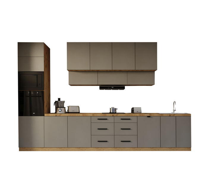 Küchenzeile - Langen KL8-M440 - Beige / Matt
