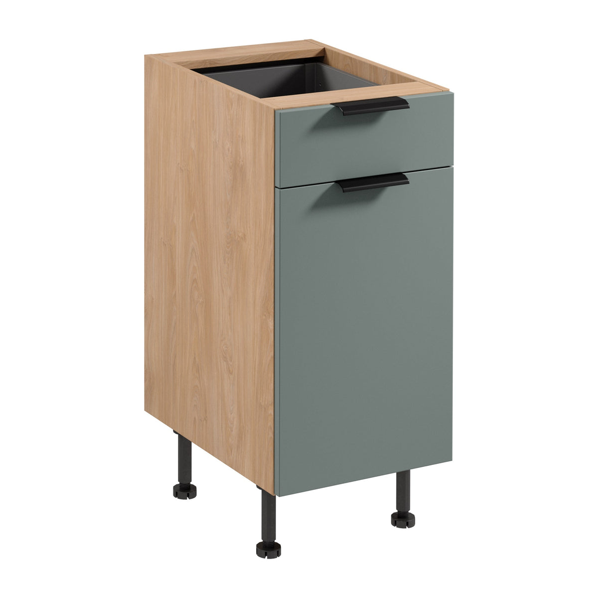 Unterschrank D40S1 P/L - Sorento Grün Sonoma Eiche - Grün/Sonoma Eiche