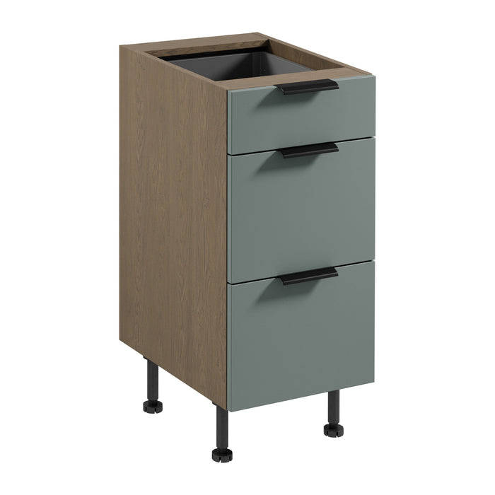 Unterschrank D40S3 P/L AX - Sorento Grün - Grün/Eiche