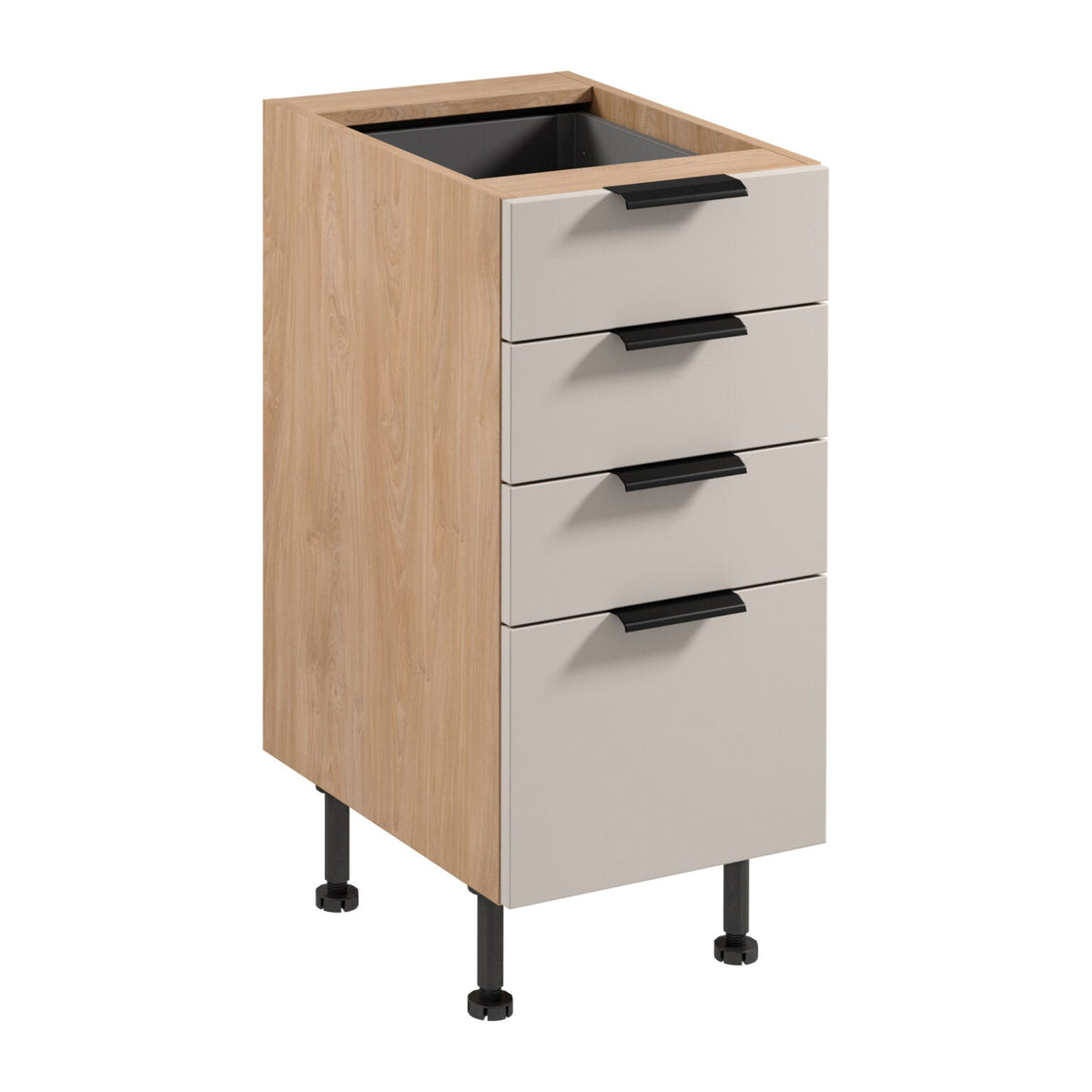 Unterschrank D40S4 AX - Sorento Beige Sonoma Eiche - Beige/Sonoma Eiche