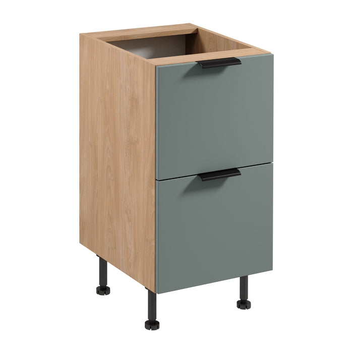Unterschrank D45S2 AX - Sorento Grün Sonoma Eiche - Grün/Sonoma Eiche