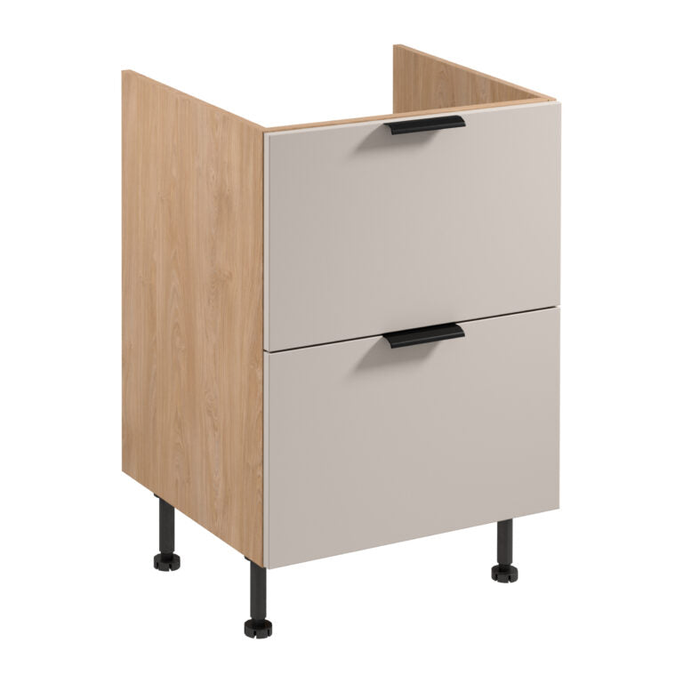 Spülenunterschrank - D60IN AX - Sorento Beige Sonoma Eiche - Beige/Sonoma Eiche
