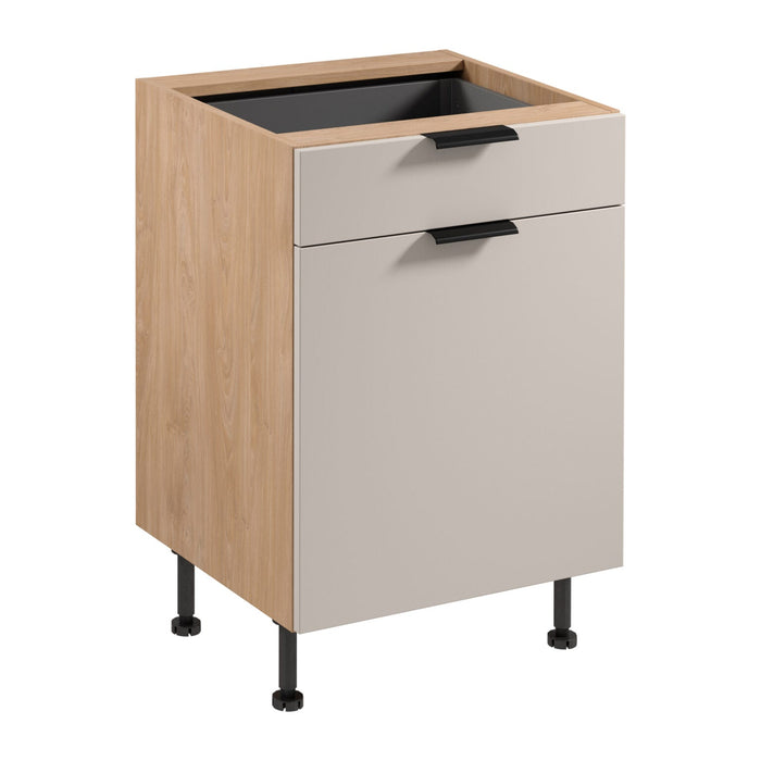 Unterschrank D60S1 P/L AX - Sorento Beige Sonoma Eiche - Beige/Sonoma Eiche