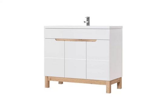 Waschbeckenschrank - Badschrank - Bali White - Modernes und stilvolles Design. - Milaros Markt