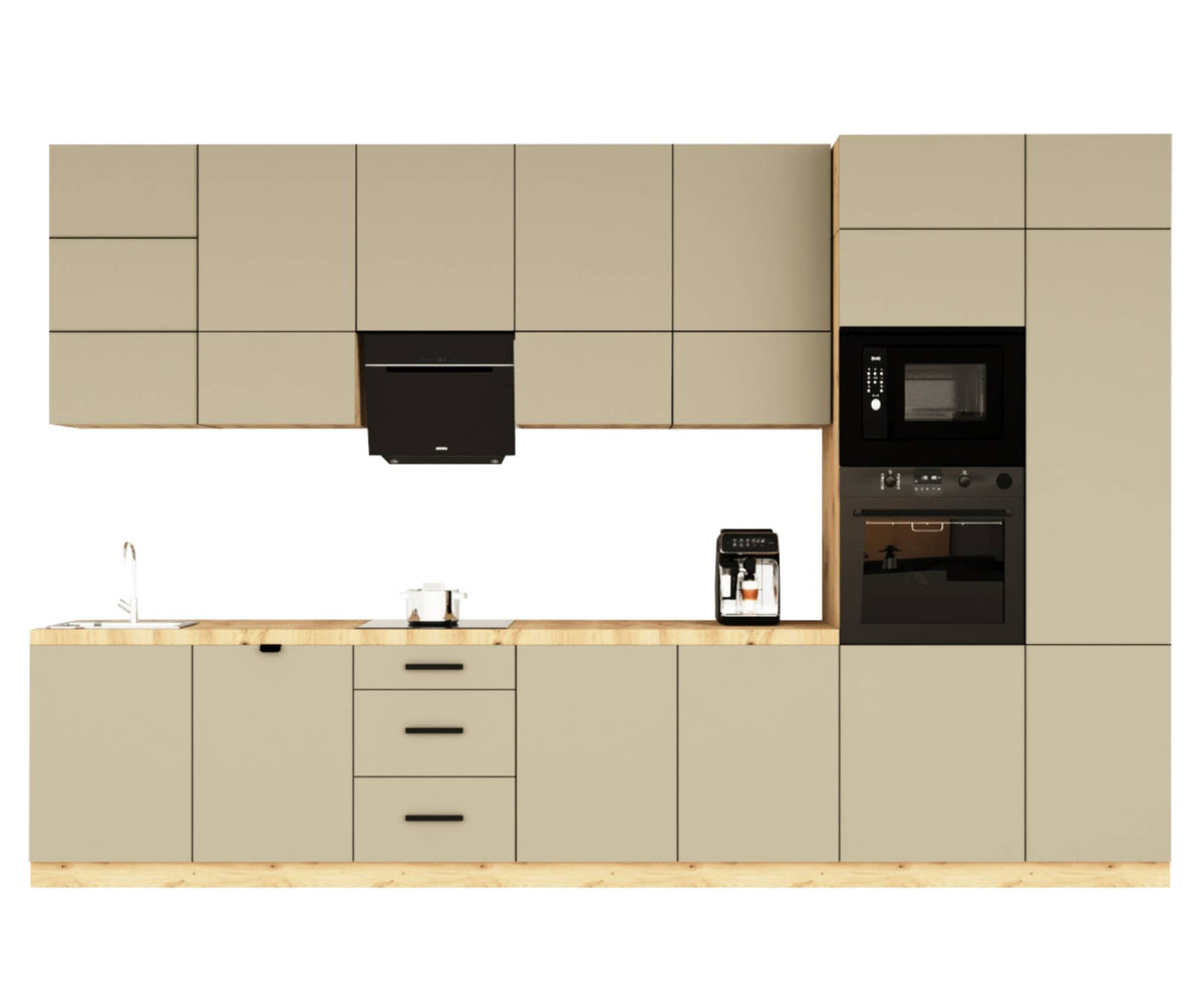 Küchenzeile - Langen KL21-M400 - Beige/ Matt