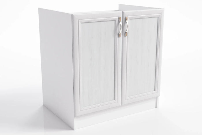 Eleganter Spülenschrank- D80Z - Sycylia Weiß Creme - Funktionalität und Stil für Ihre Küche