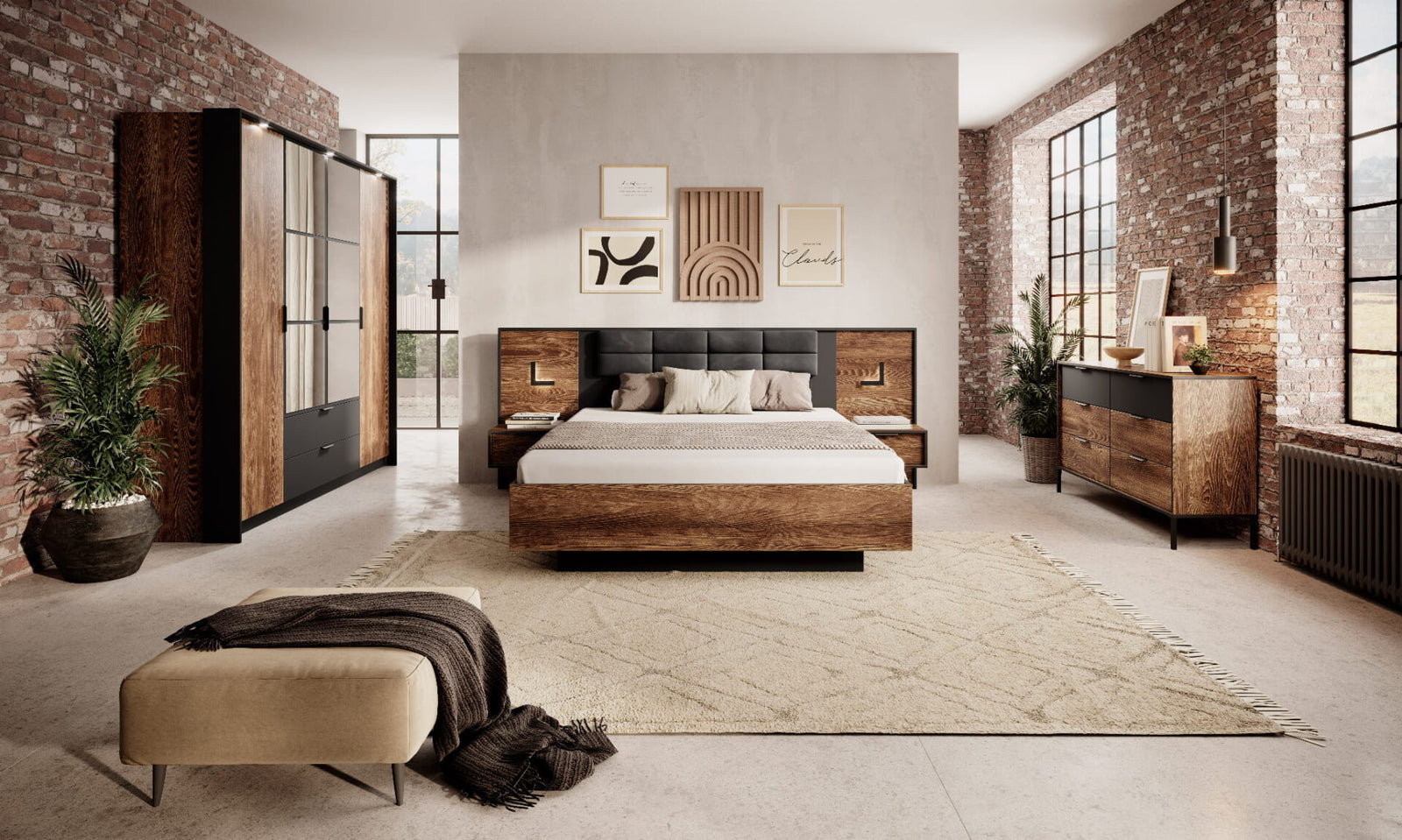 Schlafzimmer-Set Milton: Königlicher Luxus für erholsame Nächte