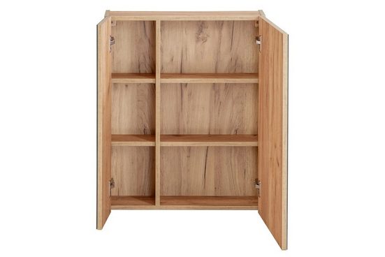 Badezimmer Spiegelschrank - Capri Oak - Hochwertiges Design für ein elegantes Ambiente - Milaros Markt