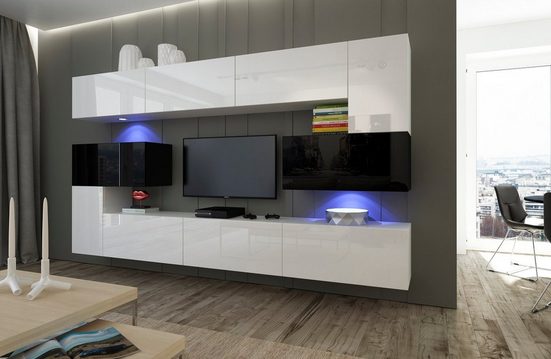 Wohnwand Moderne Möbel Albania AN3 - Milaros Markt