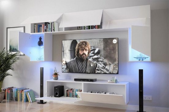 Wohnwand Leno S4 - Trendige Wohnwände für eine neue Ästhetik im Wohnbereich. - Milaros Markt