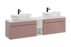 Badmöbel-Set BM48 - Iconic Rose I - Antique Rose/Weiß