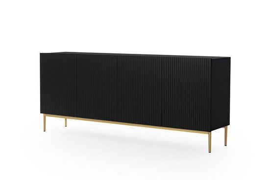 Kommode 200 cm - NICOLE - Modernes Design mit Gold Beinen. - Milaros Markt