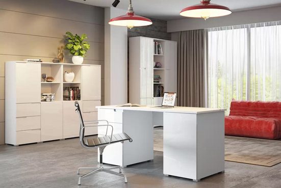 Büromöbel-Set - Alwa - Komfort und Eleganz an Ihrem Arbeitsplatz. - Milaros Markt