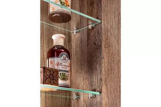Badezimmerspiegelschrank - Santa Fe Oak - Ansprechendes Design mit praktischem Stauraum. - Milaros Markt