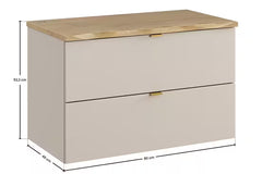 Waschbeckenunterschrank BM357 80 cm - Dalia Cashmere D - Kaschmir Matt