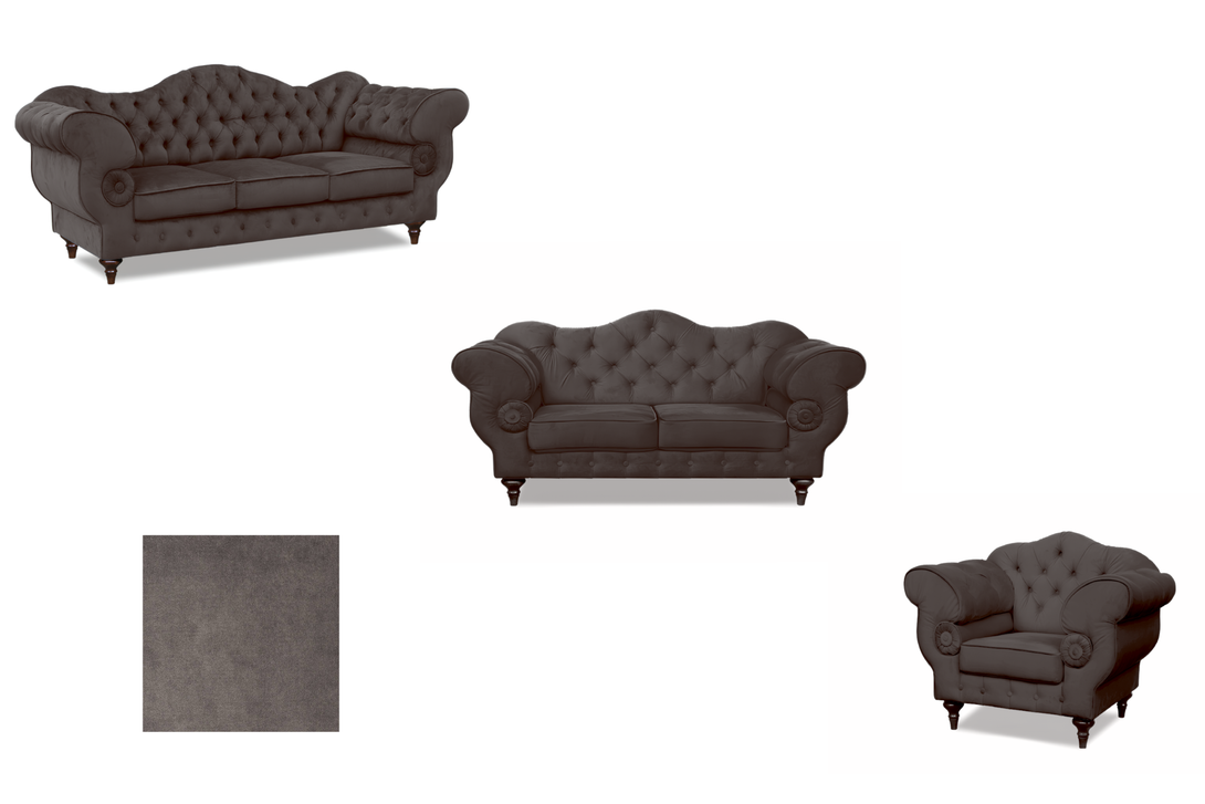 Polstergarnitur Chesterfield Gloria 3 - 2 - 1 - Premium Set - Handgemacht - Premium Materialien - Garantierte Qualität - Milaros Markt