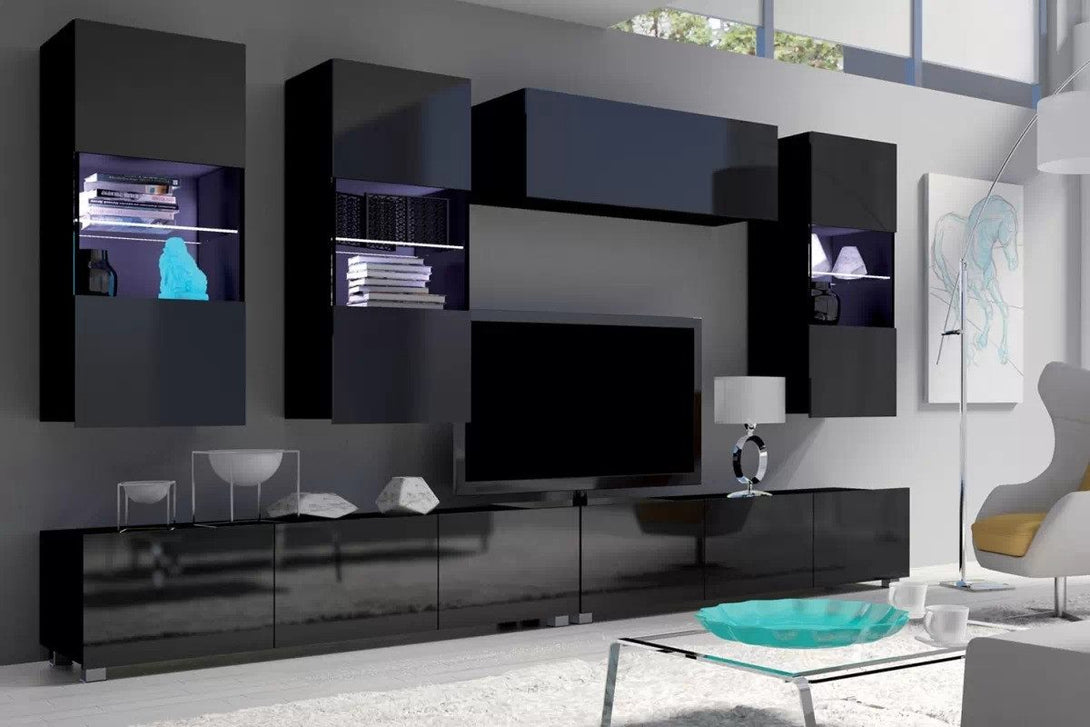 Wohnwand - Celeste - Moderne für elegantes Wohnzimmerdesign. - Milaros Markt