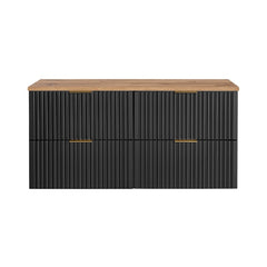 Badmöbel-Set BM136 - Adel Black A - Schwarz / Matt
