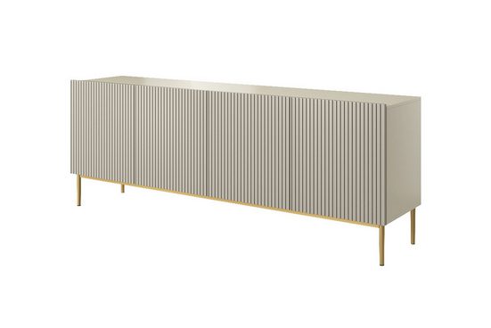 Kommode 200 cm - NICOLE - Modernes Design mit Gold Beinen. - Milaros Markt