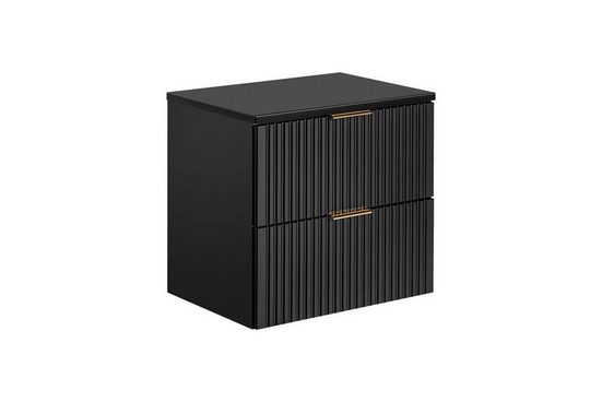 Waschbeckenunterschrank 80 cm, 60 cm - Adel Black - Hervorragende Fertigungsqualität. - Milaros Markt