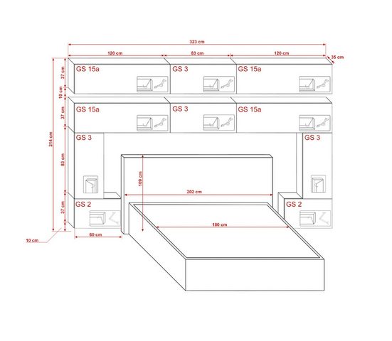 Schlafzimmer-Set - Erleben Sie die Schönheit und Praktikabilität jedes Stücks - Panama 5 - Milaros Markt