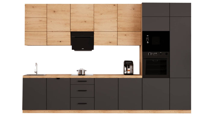 Küchenzeile - Langen KL21-M400 - Grau / Artisan Eiche