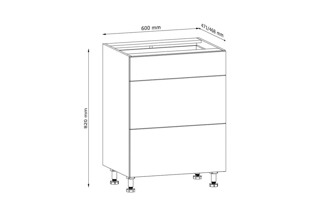 ntererschrank - Langen - Schlank und stilvoll, für ein modernes und funktionales Küchenlayout. - Milaros Markt