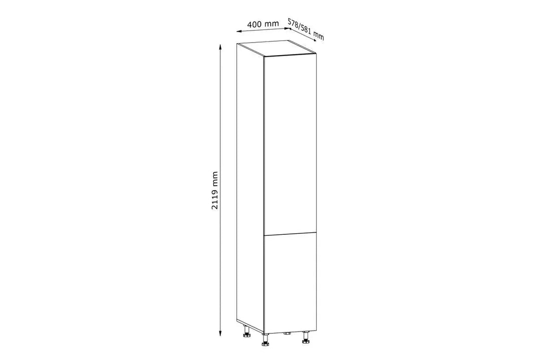 Hochschrank 40 cm  - Langen - Erhebt Ihre Küche mit modernem Design und großzügigem Stauraum. - Milaros Markt