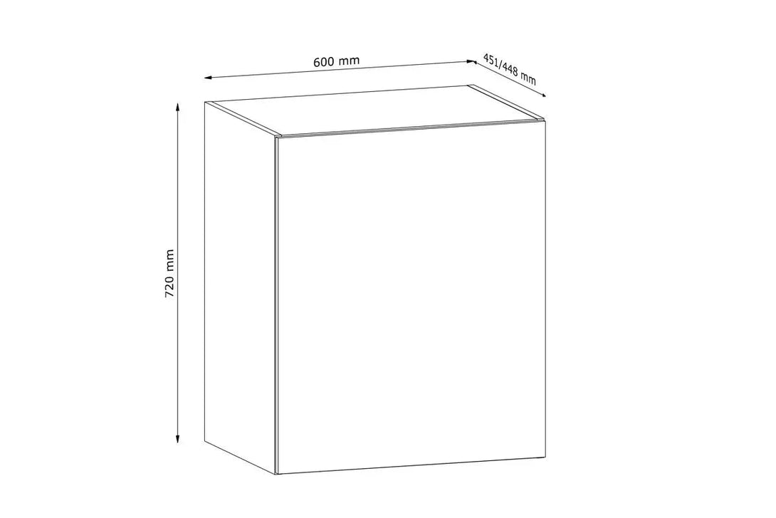 Hängeschrank 60 cm  - Langen - Ermöglicht einen weiten Überblick und fügt sich harmonisch in Ihre Küchenarchitektur ein. - Milaros Markt
