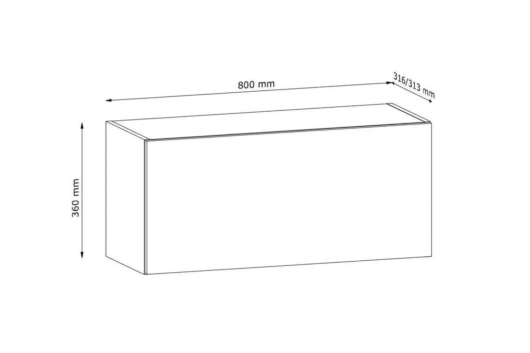 Hängeschrank- Langen - Leicht und luftiger Look, der Ihre Küchenwand elegant ergänzt. - Milaros Markt