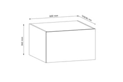 Hängeschrank 60 cm  - Langen - Modernes Design, das Ihre Küchenwände edel und funktional aufwertet. - Milaros Markt