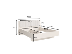 Schlafzimmer-Set LEVARO – 4-teilig mit Kleiderschrank, Bett in 2 Liegeflächen (160×200 oder 180×200 cm), wahlweise mit oder ohne Bettkasten und 2 Nachttischen – Wüstensand