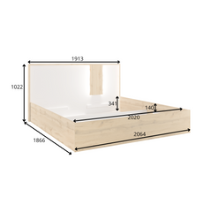 Schlafzimmer-Set WELORA – 6-teilig mit Bett 160×200 oder 180×200 cm, wahlweise mit oder ohne Bettkasten, Lattenrost – Wotan Eiche / Alpinweiß