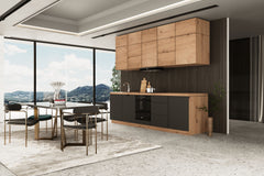 Küchenzeile - Langen KL13-M300 - Grau / Artisan Eiche