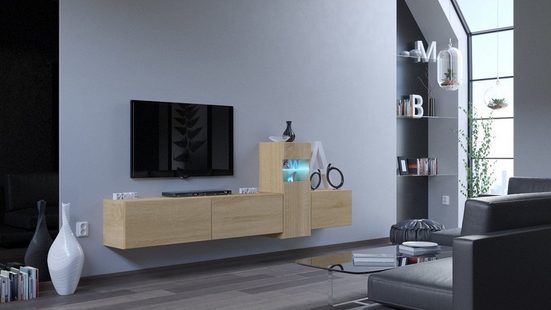 Wohnwand- Stilvoll 2024 / Luxus durch exquisite Materialien im Wohnbereich. Vector N61 - Milaros Markt