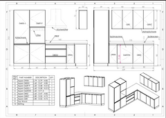 Winkelküche - Aspen  KA3-M280 - Weiß / Hochglanz