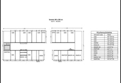 Winkelküche 385 x 285 cm Ohne Arbeitsplatte Eckküche Einbauküche , Sorento KS11-M385 , Grün/Dunkle Eiche