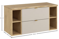 Waschbeckenunterschrank BM354 100 cm - Dalia Cashmere D - Kaschmir Matt